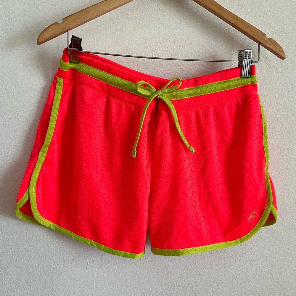 Women's Neon Pink and Lime Athletic Shorts
